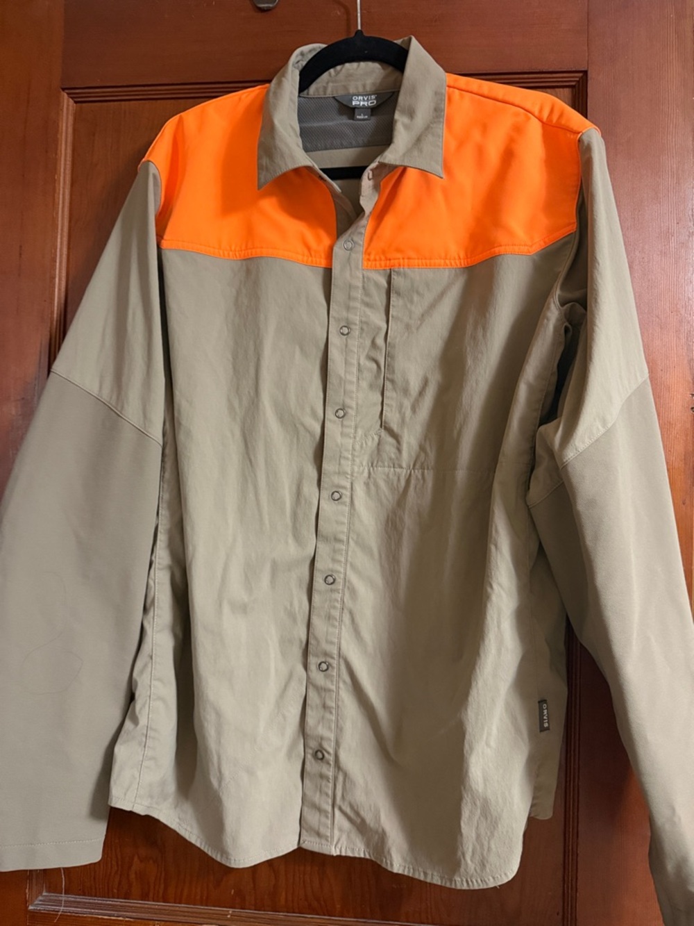 Orvis Men’s Lightweight Two-Tone Hunting Shirt Jacket - Orange & Khaki